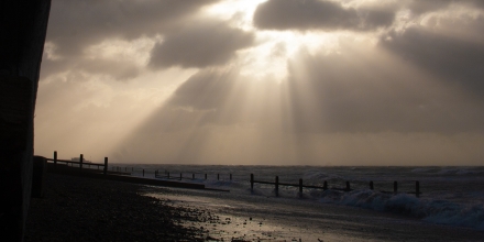 Worthing photo: Worthing Beach Sunrise Waves And Groins