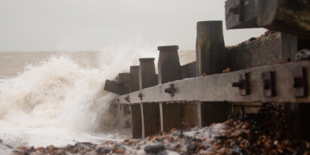 Worthing photo: Worthing Beach Groin In Storm